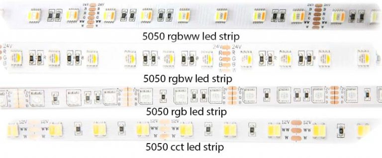 Smd 5050 Rgbww VS CCT VS Rgb vs RGbw LED Strip – witoptech